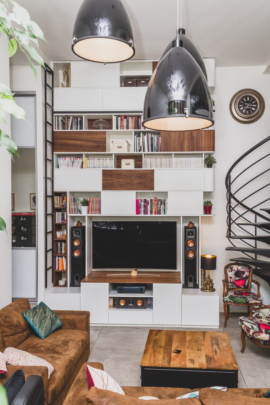 Ensemble bibliothèque meuble TV