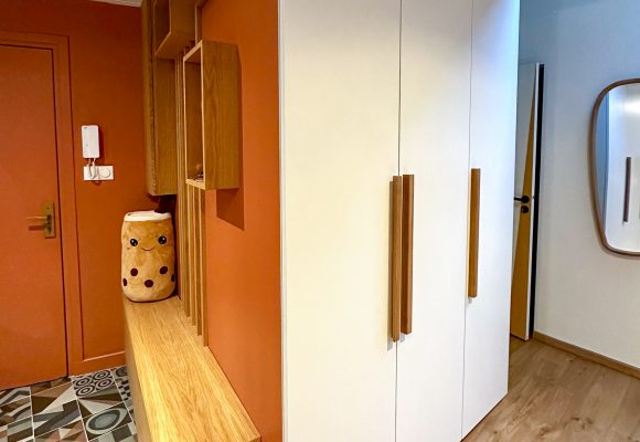Meuble entrée avec banquette