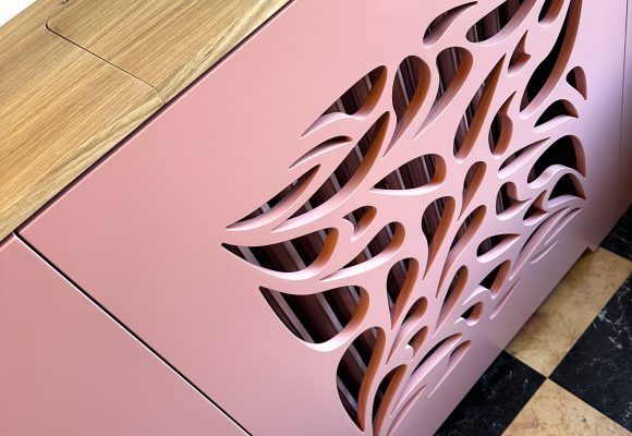 Meuble entrée rose