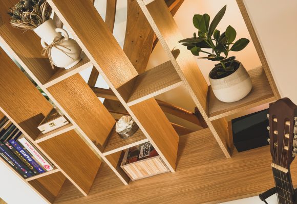 Bibliothèque et claustra