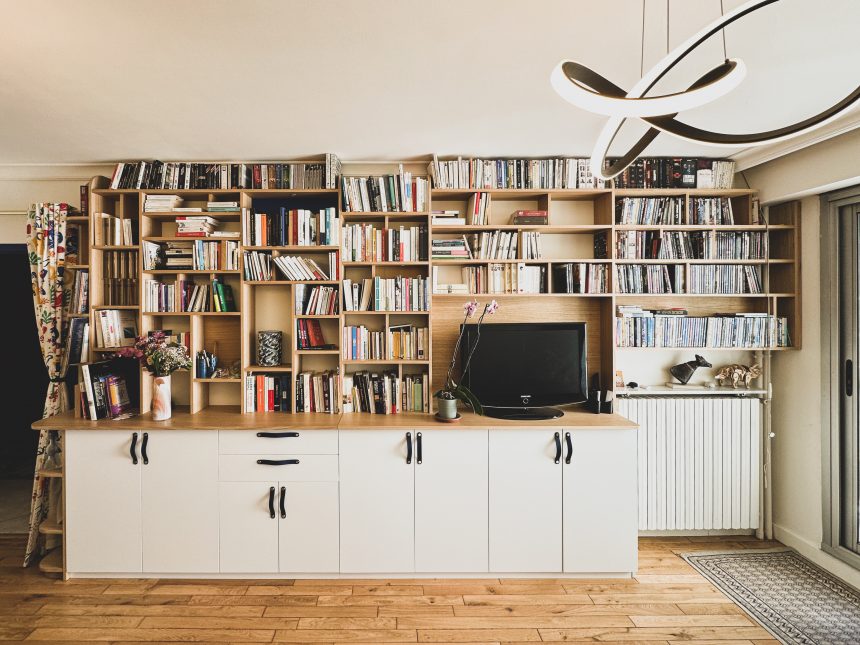 Ensemble Bibliothèque & meuble TV