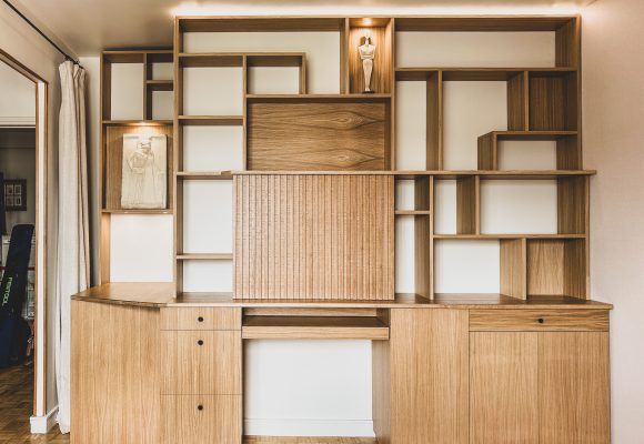 Ensemble bureau bibliotheque